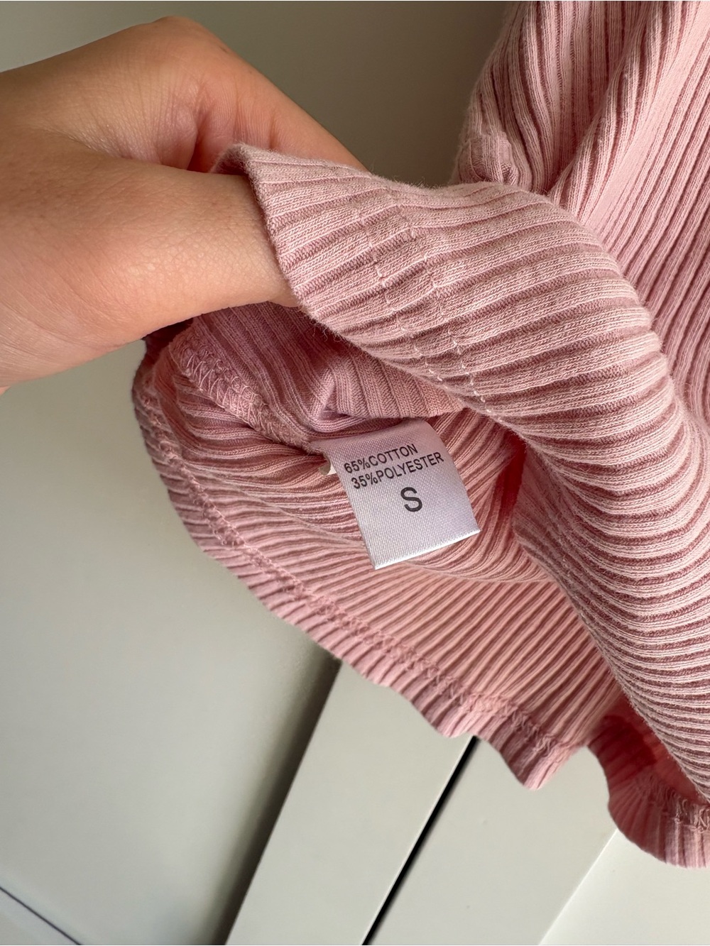 SHEIN Pink Ribbed Tie-Front Cami Tank Top - Picture 3 of 3